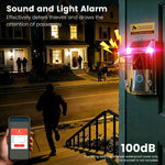 MG-FSG104-W Soldriven WiFi Smart Dörrklocka Stöldlarm Monteringsfäste Regnsensor Vattentät Kameraskydd Sköld