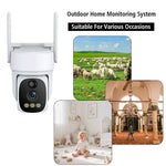 V380 Solar Powered Security Camera Night Vision 3MP HD Outdoor WiFi Surveillance PTZ Camera