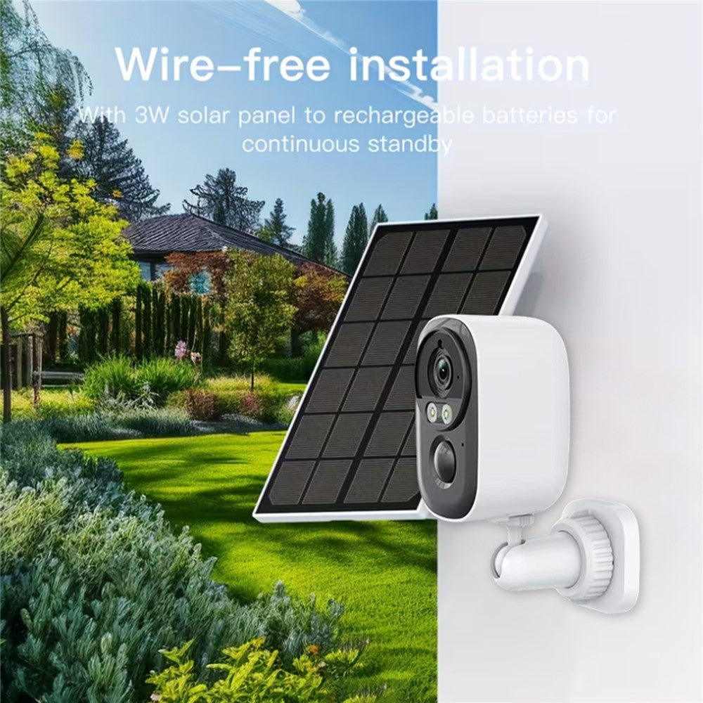 D1 3MP Solar Security Camera Wireless WiFi 4K HD Battery Powered Two Way Audio Color Night Vision Outdoor Camera