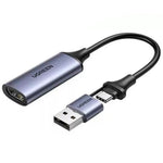 UGREEN 40189 CM489 HD Video Capture Card USB-A + Type-C Dobbelt Interface 4K Input 1080P Output