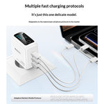 YESIDO YC114 140W GaN Charger PD 3.1 Fast Charging 3-Port Power Adapter with Dynamic Display