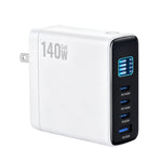 140W GaN vægoplader med TFT-display, 3 USB-C + 1 USB-A hurtigopladende strømadapter, US-stik