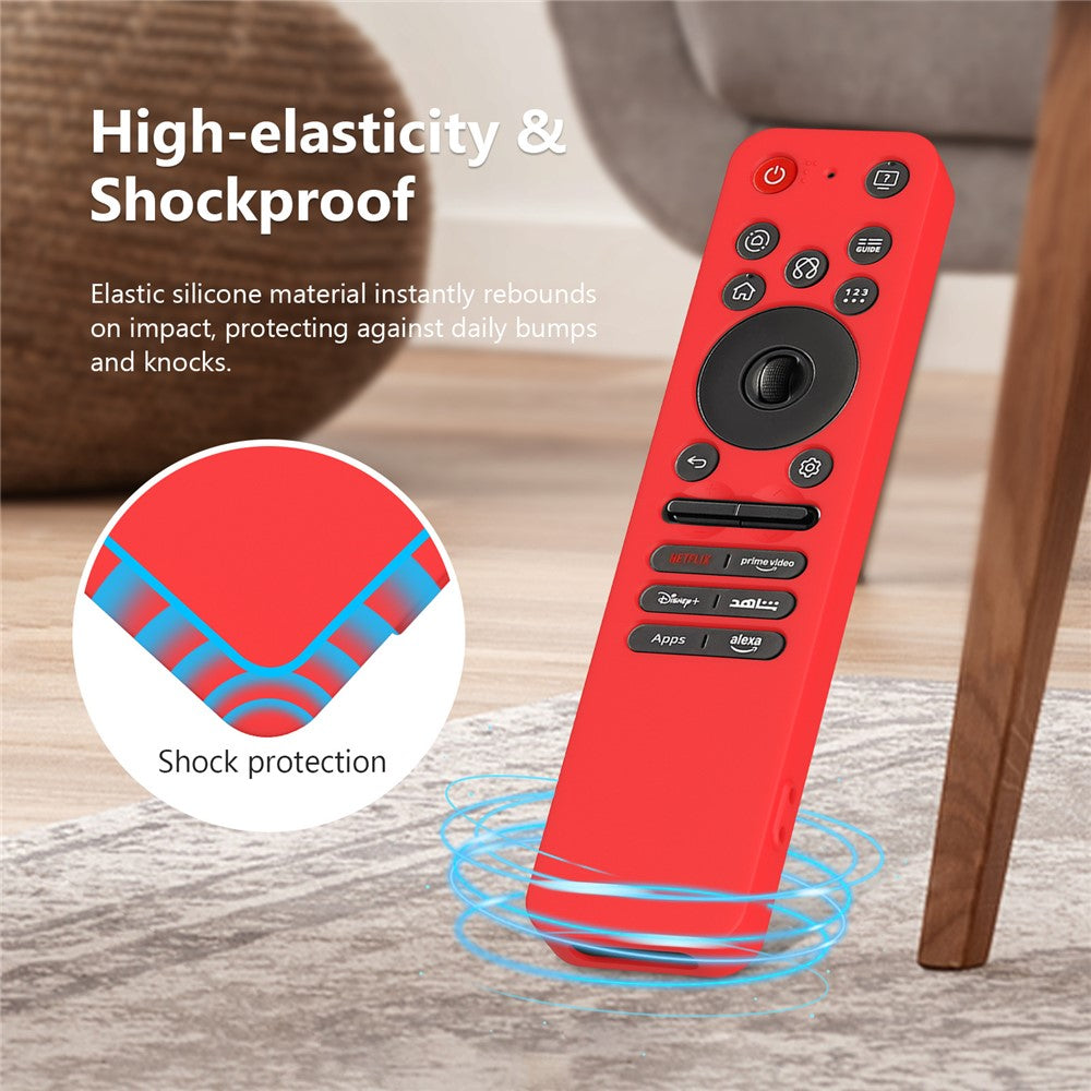 Til LG MR25GA TV-fjernbetjening Silikoneetui Diamanttekstur Stødsikkert Anti-slip Beskyttelsescover