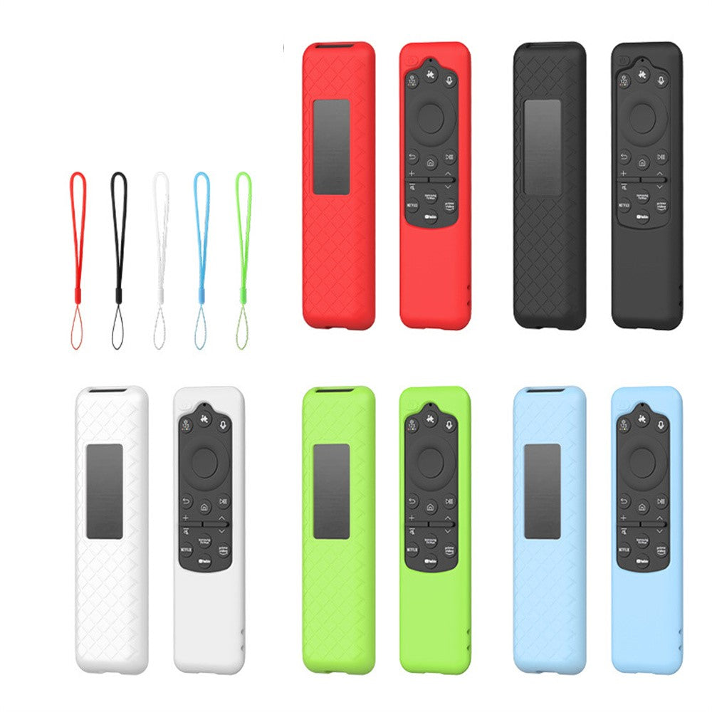 Silicone Case for Samsung BN59-01432A / BN59-01432J / BN59-01480L Remote Control Shockproof Anti-slip Protective Cover with Lanyard