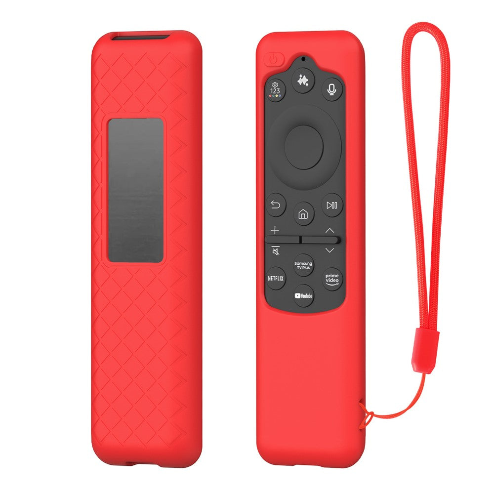 Silicone Case for Samsung BN59-01432A / BN59-01432J / BN59-01480L Remote Control Shockproof Anti-slip Protective Cover with Lanyard