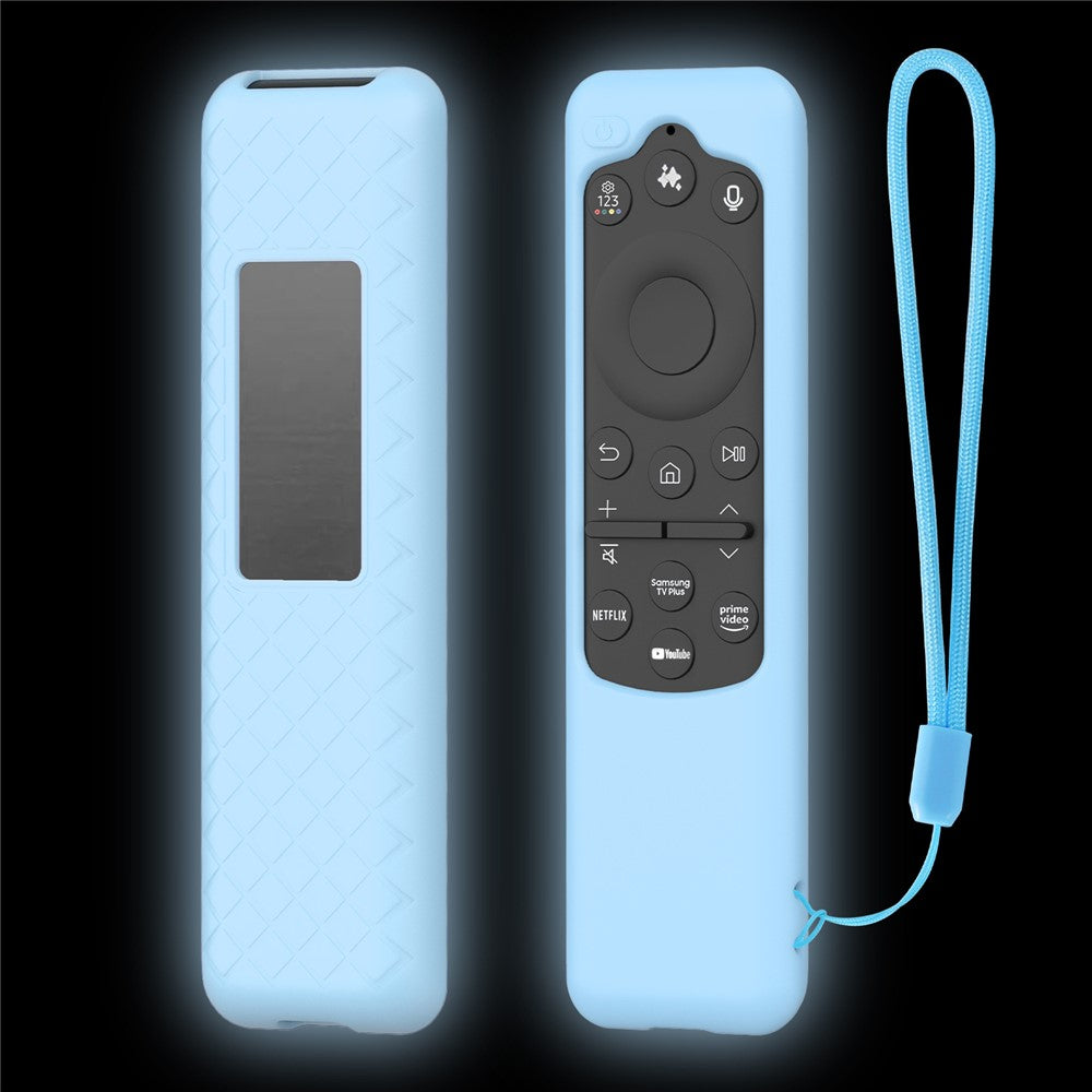 Silicone Case for Samsung BN59-01432A / BN59-01432J / BN59-01480L Remote Control Shockproof Anti-slip Protective Cover with Lanyard