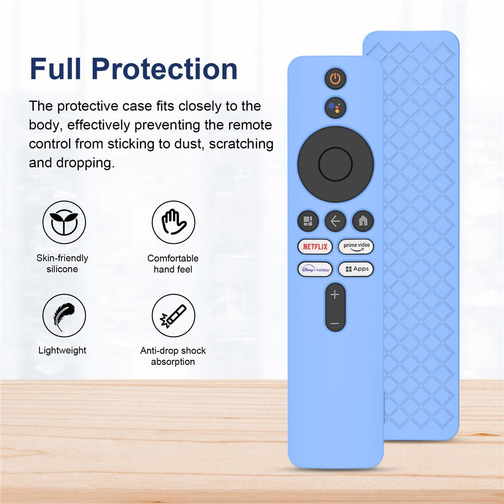 Silikoneetui til Xiaomi TV Box S (2. Gen) Fjernbetjening Anti-dråbe Stødsikkert Beskyttelsescover med Snor