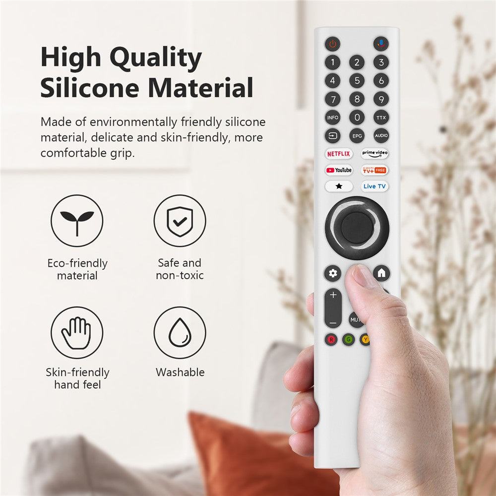 Til Xiaomi XMRM-P3 TV Fjernbetjening Silikone Etui Stødsikkert Anti-Støv Fuld Beskyttelsescover med Snor