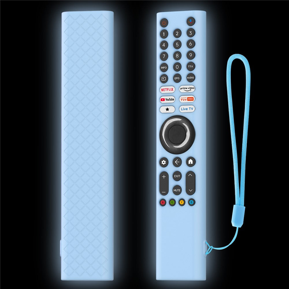 Til Xiaomi XMRM-P3 TV Fjernbetjening Silikone Etui Stødsikkert Anti-Støv Fuld Beskyttelsescover med Snor