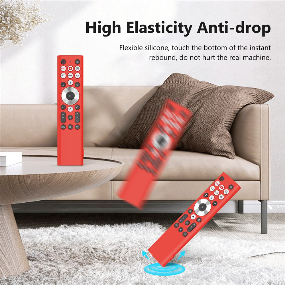 Til Hisense ERF6A80 / ERF6G80H / ERF6F80H fjernbetjening silikoneetui Anti-drop fuld dækning beskyttende cover med snor