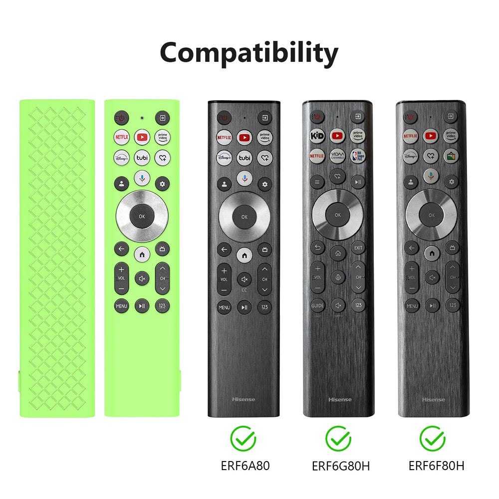 Til Hisense ERF6A80 / ERF6G80H / ERF6F80H fjernbetjening silikoneetui Anti-drop fuld dækning beskyttende cover med snor