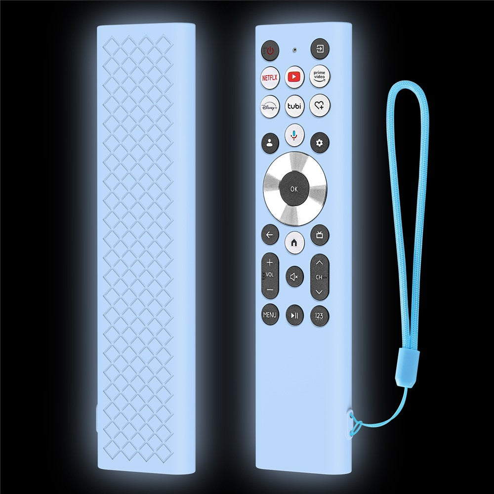 Til Hisense ERF6A80 / ERF6G80H / ERF6F80H fjernbetjening silikoneetui Anti-drop fuld dækning beskyttende cover med snor