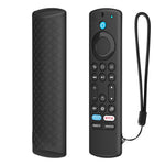 Silikoneetui til Amazon Fire TV Alexa Voice (2023) Fjernbetjening Stødsikkert Fuldt Dækken Skridsikkert Beskyttelsesetui med Halsrem