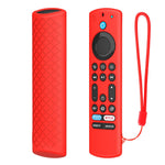 Silikoneetui til Amazon Fire TV Alexa Voice (2023) Fjernbetjening Stødsikkert Fuldt Dækken Skridsikkert Beskyttelsesetui med Halsrem
