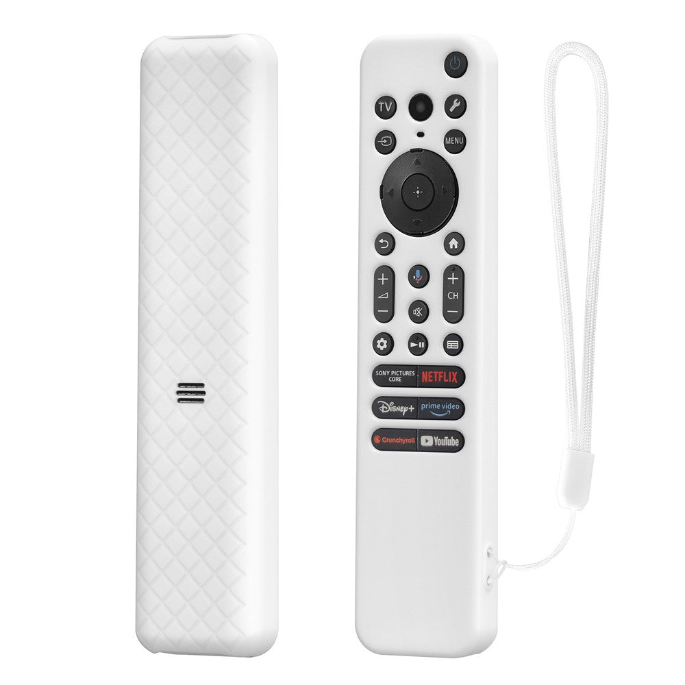 Silicone Case for Sony RMF-TX920U / RMF-TX910U Remote Control Diamond Texture Anti-Slip Shockproof Protective Cover with Wrist Strap