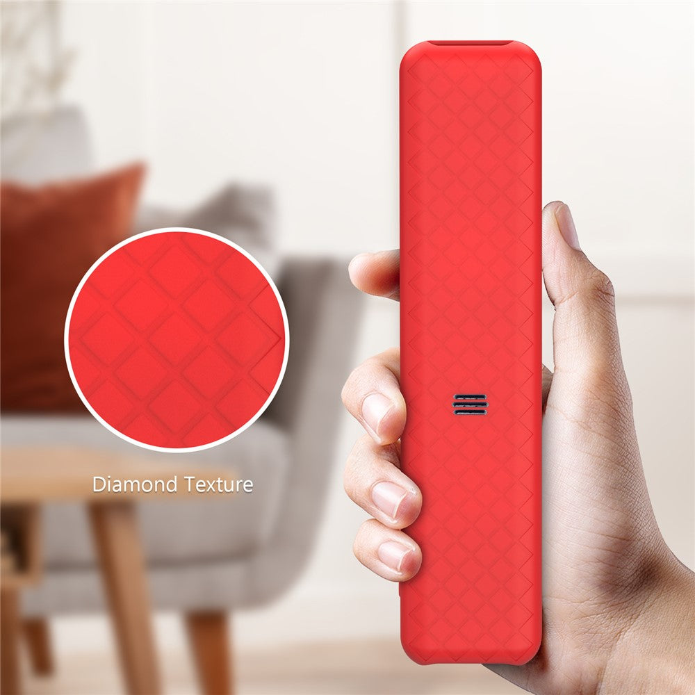 Silicone Case for Sony RMF-TX920U / RMF-TX910U Remote Control Diamond Texture Anti-Slip Shockproof Protective Cover with Wrist Strap
