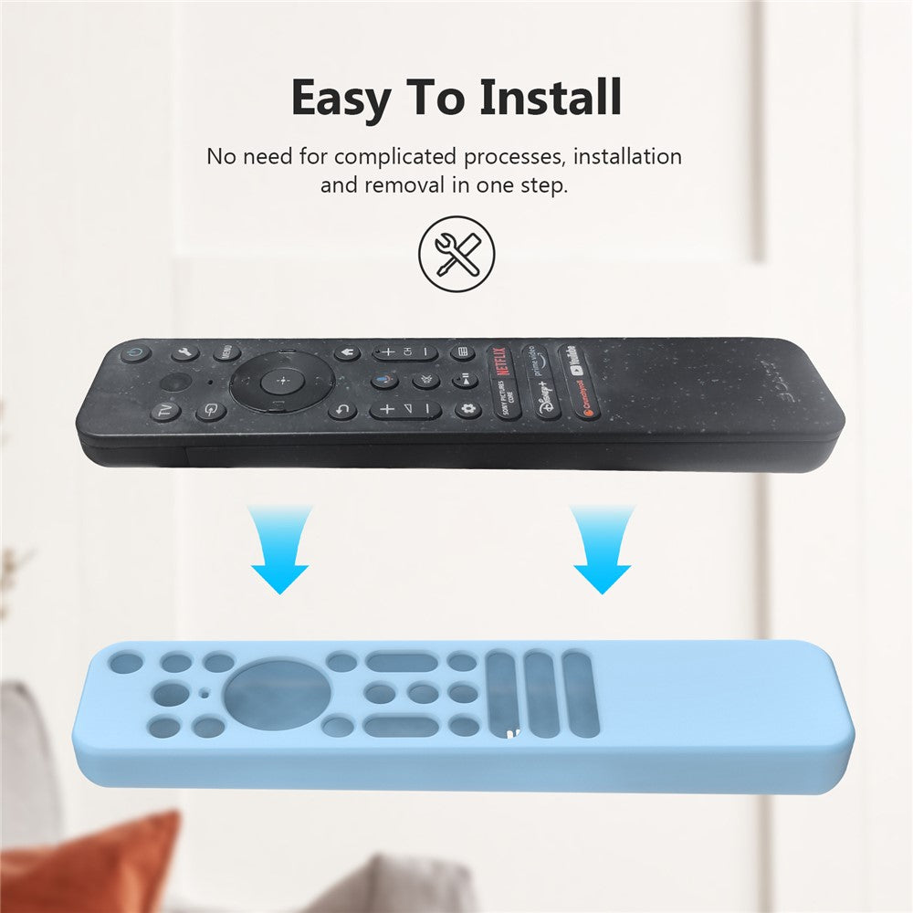 Silicone Case for Sony RMF-TX920U / RMF-TX910U Remote Control Diamond Texture Anti-Slip Shockproof Protective Cover with Wrist Strap