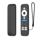 Silicone Case for Walmart onn.Google TV Box 4K Pro (2025) Remote Control Diamond Texture Anti-Slip Protective Cover with Lanyard