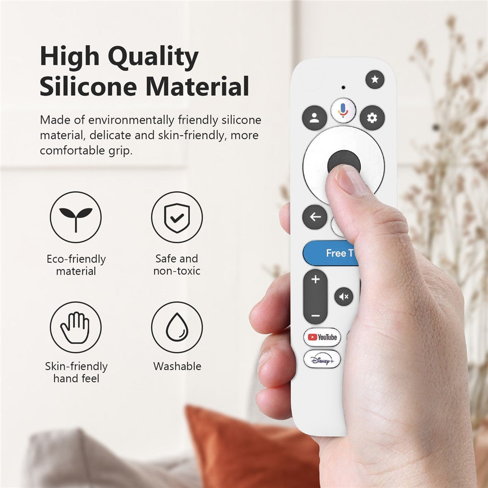 Silicone Case for Walmart onn.Google TV Box 4K Pro (2025) Remote Control Diamond Texture Anti-Slip Protective Cover with Lanyard
