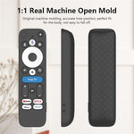 Silicone Case for Walmart onn.Google TV Box 4K Pro (2025) Remote Control Diamond Texture Anti-Slip Protective Cover with Lanyard