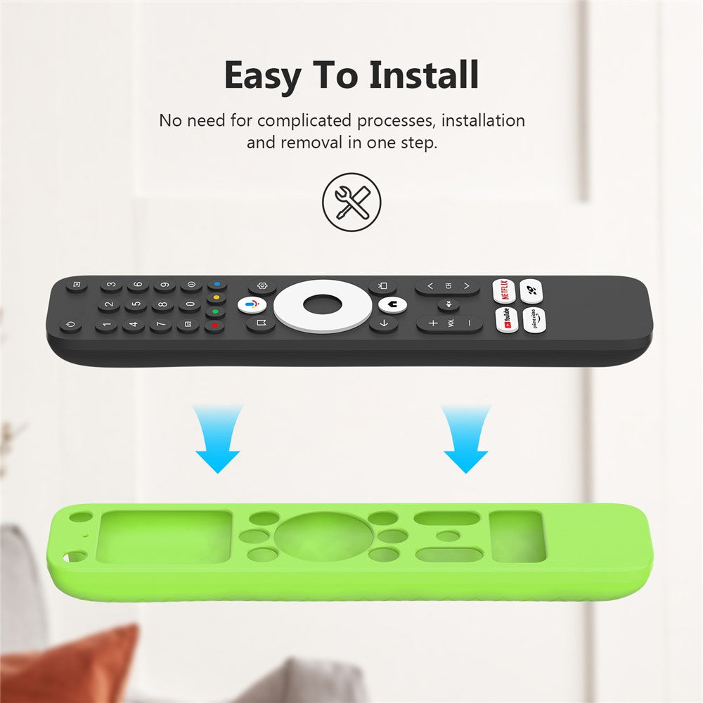 For Homatics Box R 4K Remote Control Silicone Case Diamond Texture Anti-Slip Shockproof Protective Cover with Lanyard