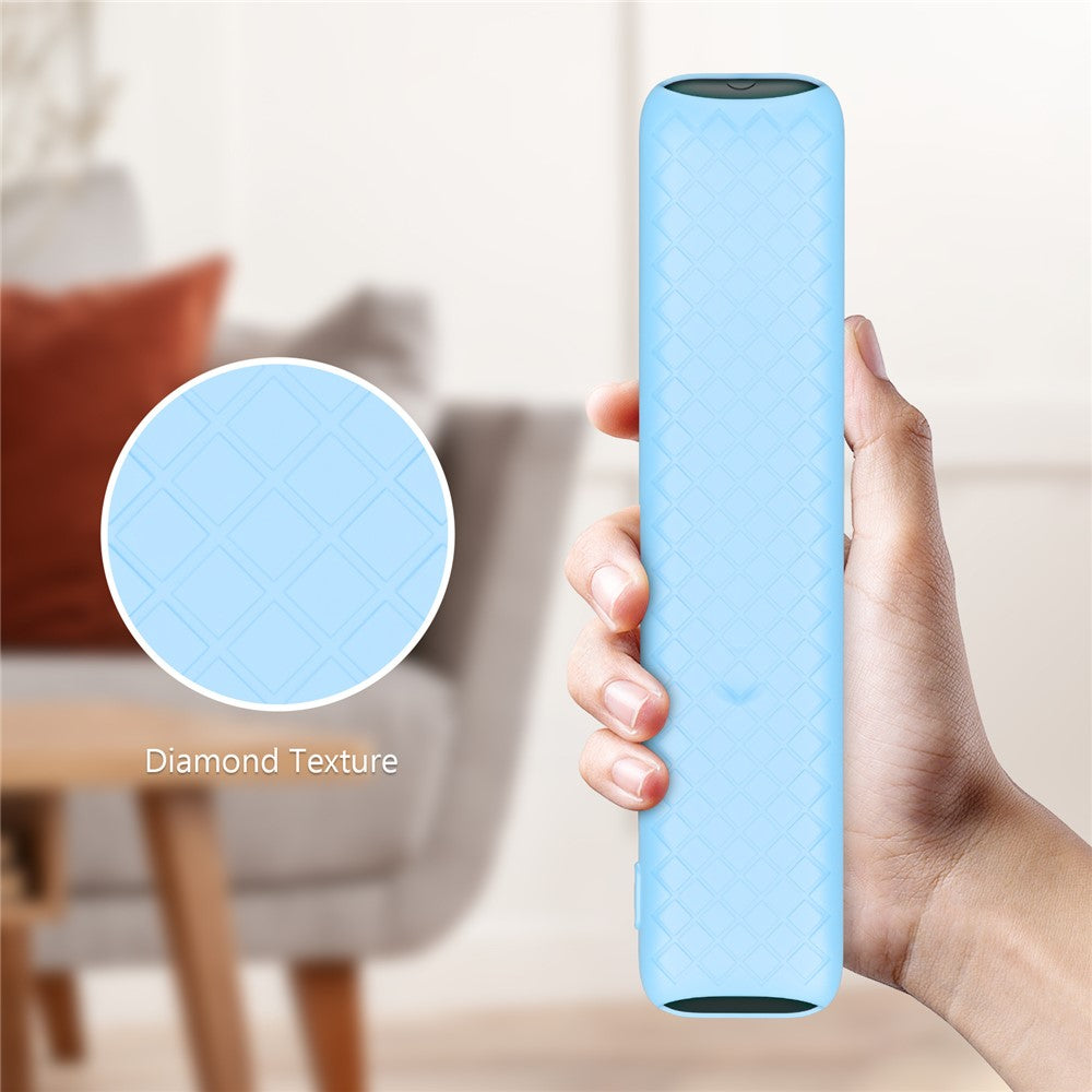 For Homatics Box R 4K Remote Control Silicone Case Diamond Texture Anti-Slip Shockproof Protective Cover with Lanyard