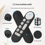 Silicone Case for Google TV Streamer 4K Remote Control Anti-Slip Shockproof Protective Cover with Lanyard