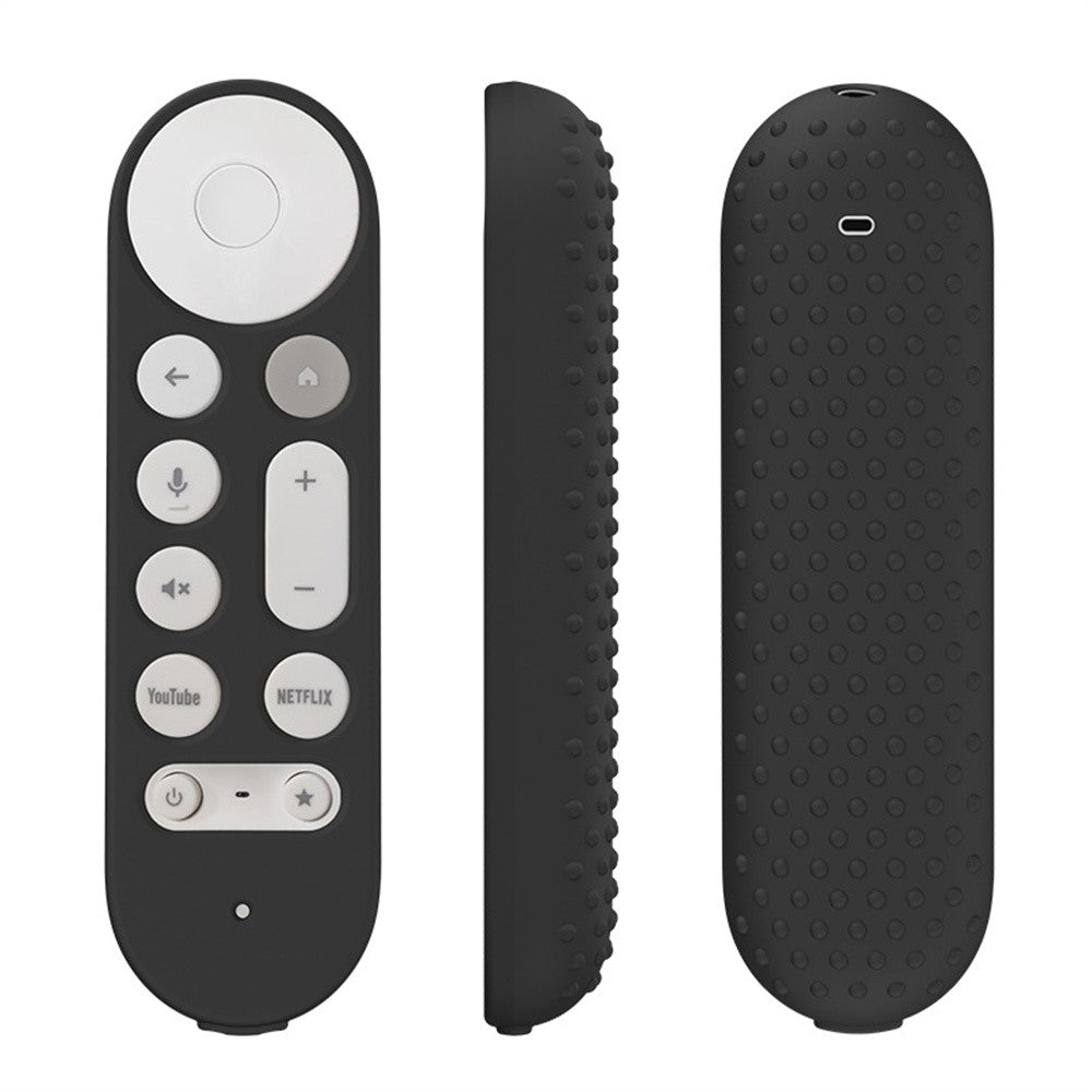 Silicone Case for Google TV Streamer 4K Remote Control Anti-Slip Shockproof Protective Cover with Lanyard
