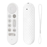 Silicone Case for Google TV Streamer 4K Remote Control Anti-Slip Shockproof Protective Cover with Lanyard