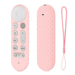 Silicone Case for Google TV Streamer 4K Remote Control Anti-Slip Shockproof Protective Cover with Lanyard