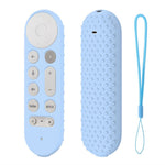 Silicone Case for Google TV Streamer 4K Remote Control Anti-Slip Shockproof Protective Cover with Lanyard