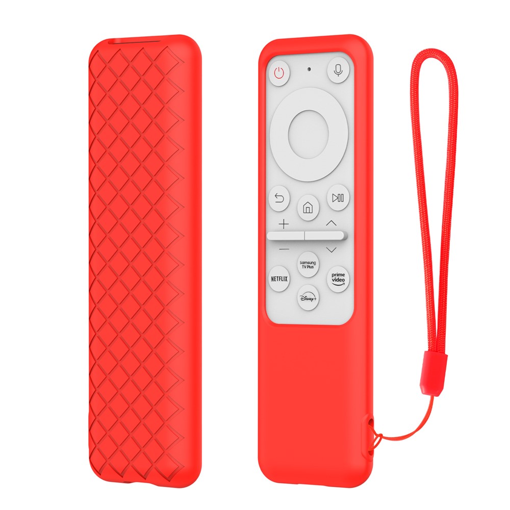 Silicone Case for Samsung BP59-00149A / BP59-00149B / TM2261S Monitor Series M7 / M8 Smart Remote Control Shockproof Anti-Slip Protective Cover with Lanyard