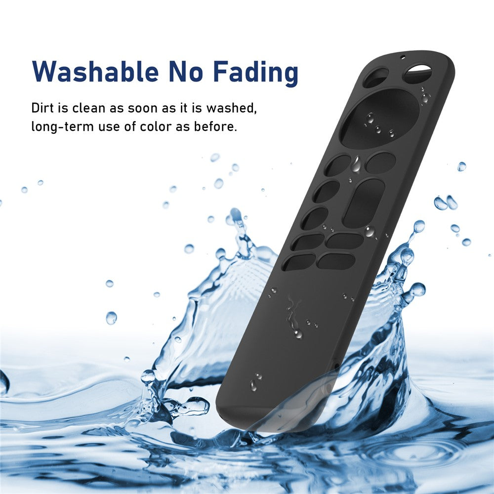 Silicone Remote Control Cover for OnePlus TV Q2 Pro Anti-Drop Shockproof Dust-proof Protective Case with Lanyard