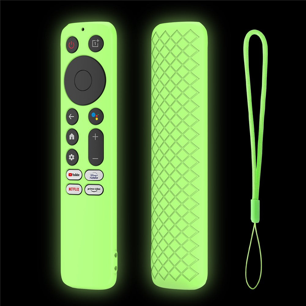 Silicone Remote Control Cover for OnePlus TV Q2 Pro Anti-Drop Shockproof Dust-proof Protective Case with Lanyard