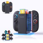 TRANSNOVO S73-018 6 in 1 Charging Dock for Nintendo Switch 2 / OLED / Switch Joy-Con Charger Stand with RGB Light
