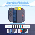 TRANSNOVO S73-018 6 in 1 Charging Dock for Nintendo Switch 2 / OLED / Switch Joy-Con Charger Stand with RGB Light
