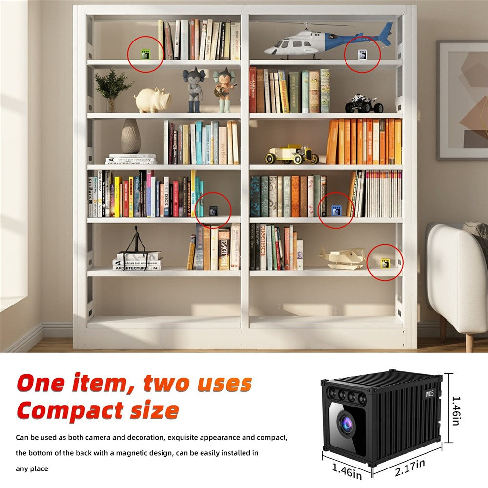 MZ05 4K HD Mini Camera Container Design Magnetic Mount Night Vision Motion Detection Security Camera