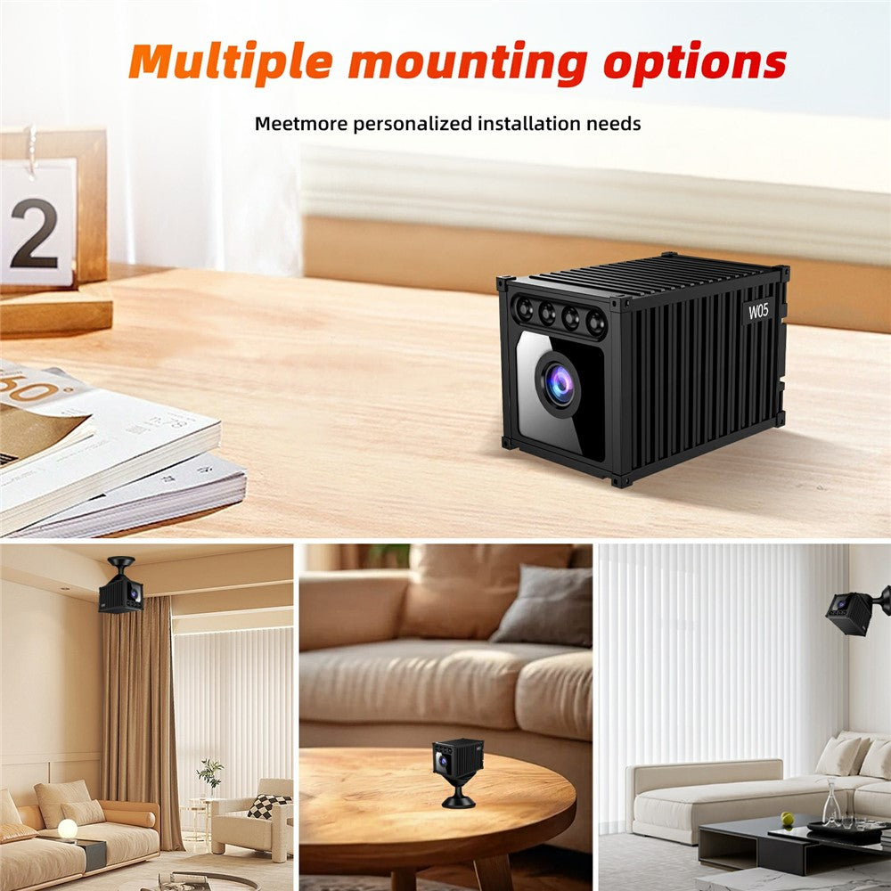 MZ05 4K HD Mini Camera Container Design Magnetic Mount Night Vision Motion Detection Security Camera