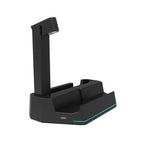 KJH-opladningsdock til Asus ROG Xbox Ally X (2025)/Ally (2025) magnetisk hurtigopladningsstander med LED-lysbånd