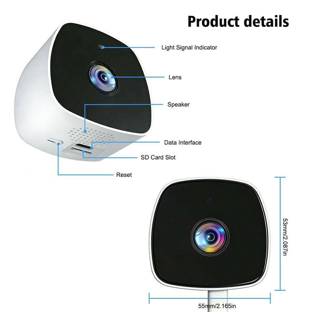 4MP Window Security Camera WiFi Dual-Band Night Vision Human Detection Two-Way Audio Safety Camera (No Memory Card)