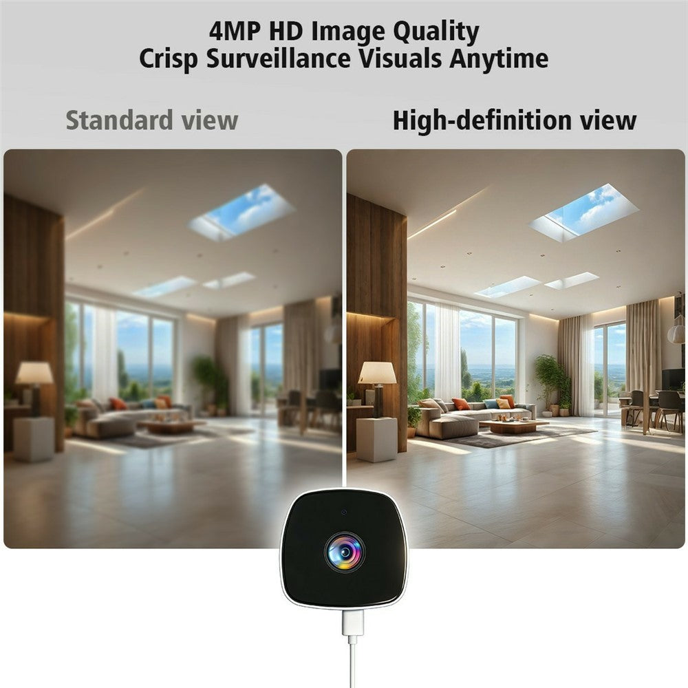 4MP Window Security Camera WiFi Dual-Band Night Vision Human Detection Two-Way Audio Safety Camera (No Memory Card)