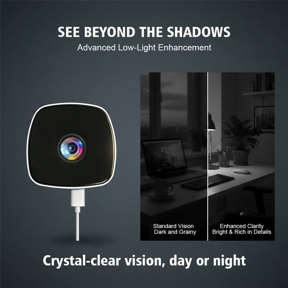 4MP Window Security Camera WiFi Dual-Band Night Vision Human Detection Two-Way Audio Safety Camera (No Memory Card)
