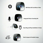 4MP Window Security Camera WiFi Dual-Band Night Vision Human Detection Two-Way Audio Safety Camera (No Memory Card)