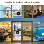 4MP Window Security Camera WiFi Dual-Band Night Vision Human Detection Two-Way Audio Safety Camera (No Memory Card)