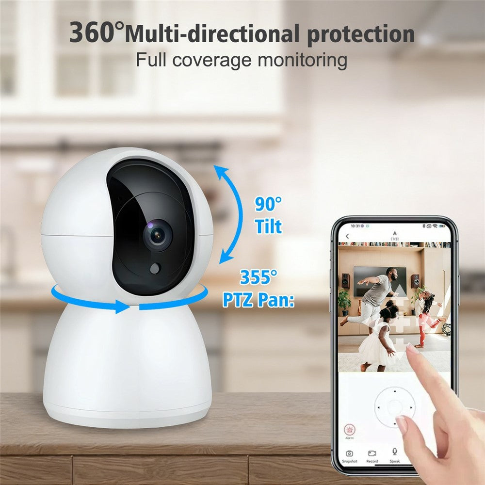M12 Two-way Audio WiFi Security Camera Motion Detection Night Vision 360 Degree PTZ IP Camera