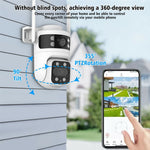 BD03 Dual Lens PTZ Security Camera IP66 Waterproof AI Detection Night Vision WiFi Surveillance Camera