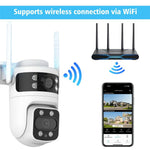 BD03 Dual Lens PTZ Security Camera IP66 Waterproof AI Detection Night Vision WiFi Surveillance Camera