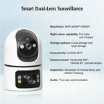 M15 Dual Lens WiFi Security Camera 6MP Pan Tilt Two Way Audio Night Vision IP Camera (without TF Card)