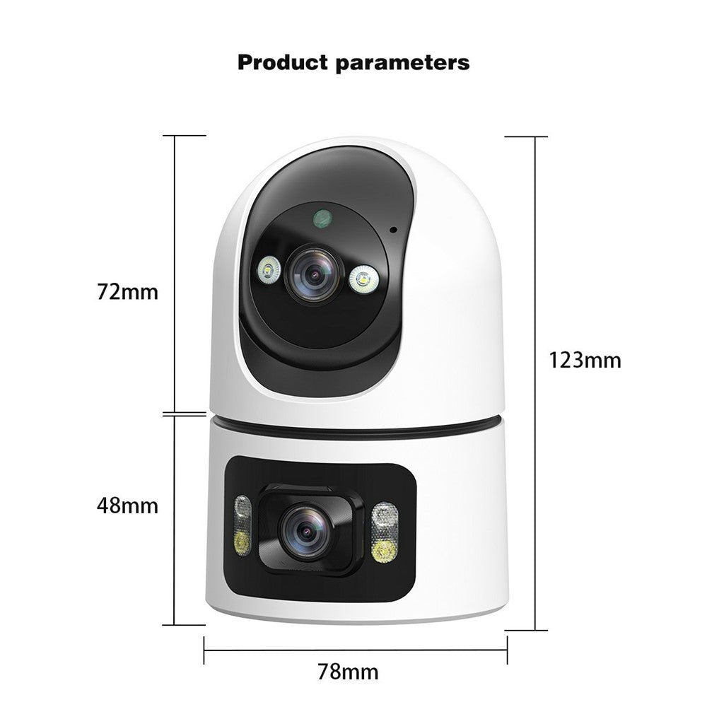 M15 Dual Lens WiFi Security Camera 6MP Pan Tilt Two Way Audio Night Vision IP Camera (without TF Card)
