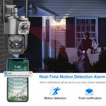 V28 IP66 Waterproof Dual Lens WiFi Security Camera Motion Detection Night Vision 3MP PTZ Camera